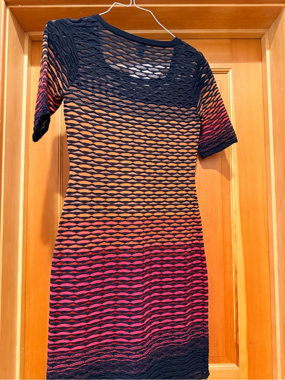 Missoni Black Ombre Knit BodyCon Dress with Orange Fade - S estimate - Picture 4 of 6